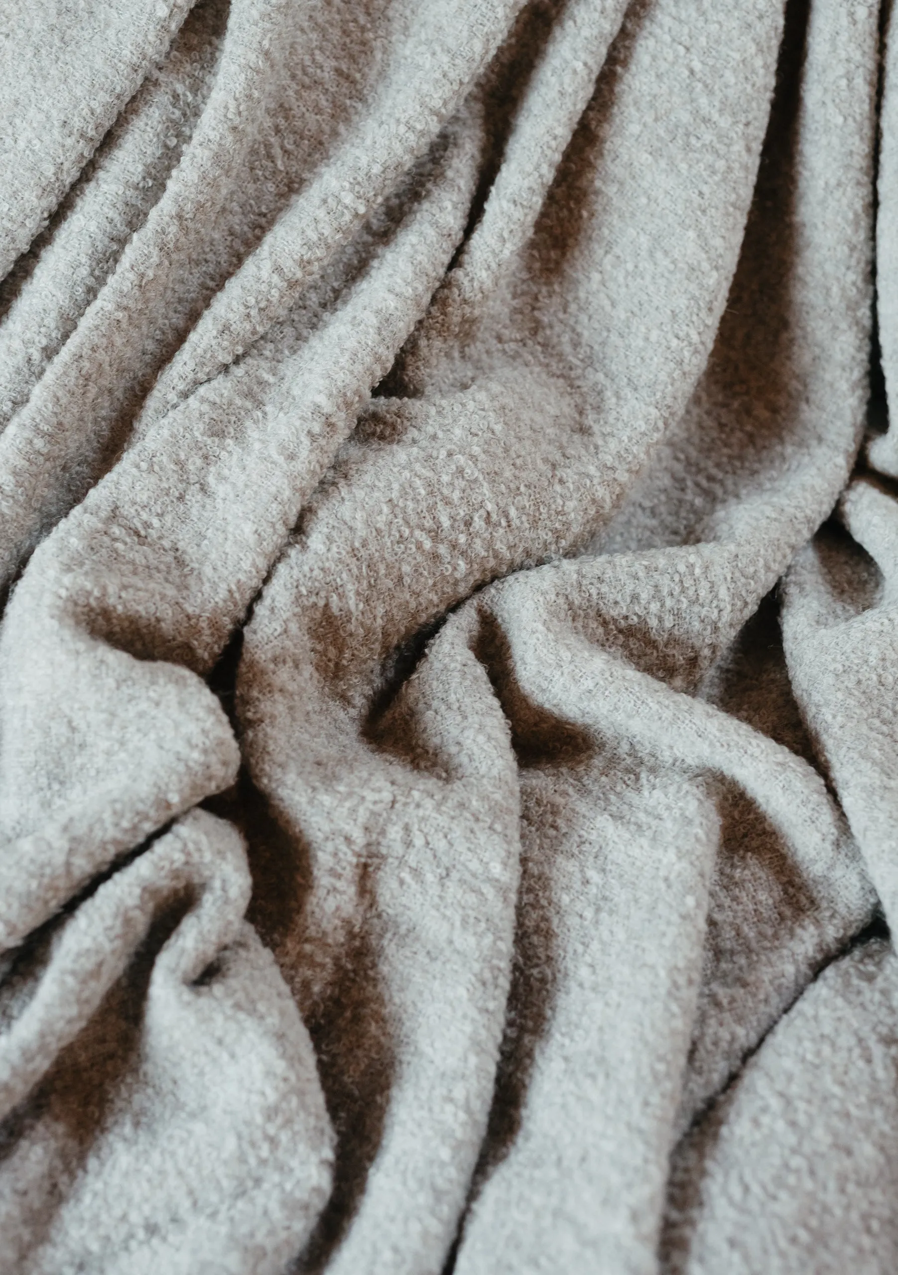 Men's Alpaca Oversized Scarf in Light Grey Melange