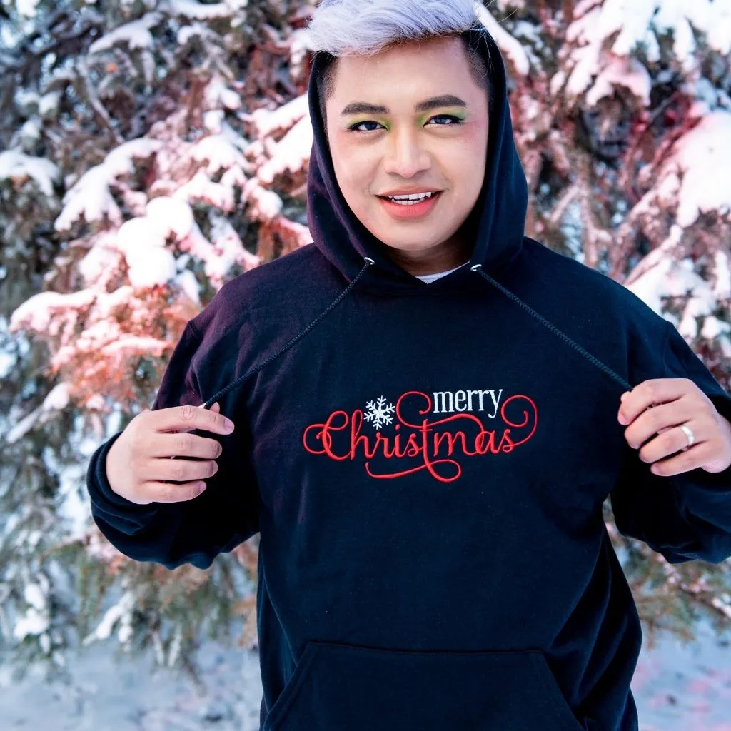 Merry Christmas Embroidered Sweatshirt