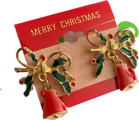 'Merry Christmas' Jingle Bell Post Earrings