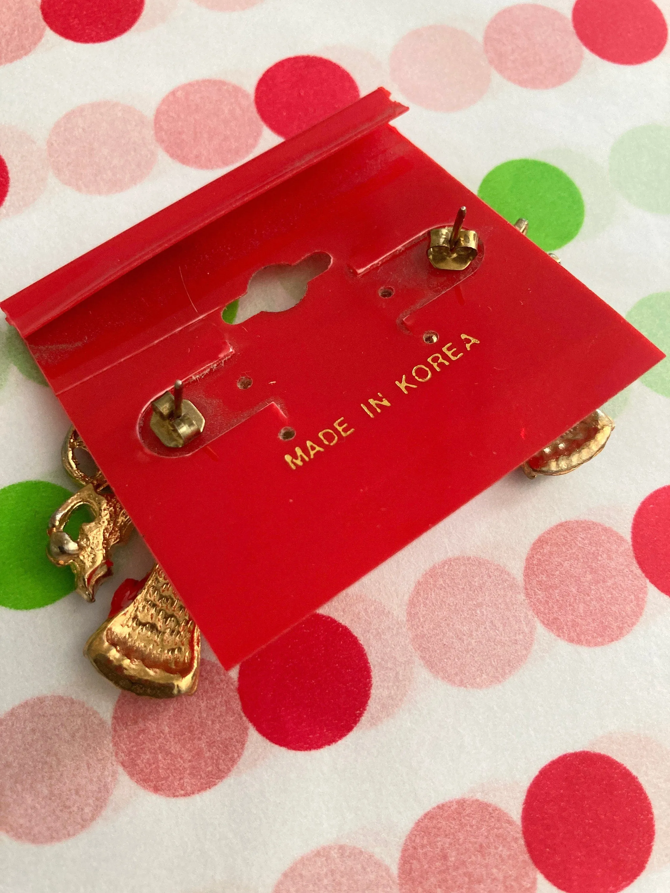 'Merry Christmas' Jingle Bell Post Earrings