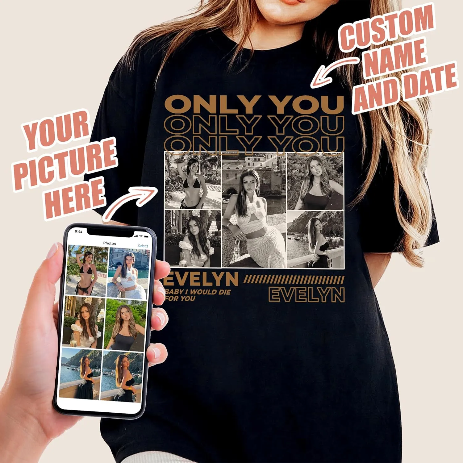 Mit & Mia Custom Bootleg Rap Tee Shirts - Vintage Graphic Tees for Boyfriend - Christmas, Birthday
