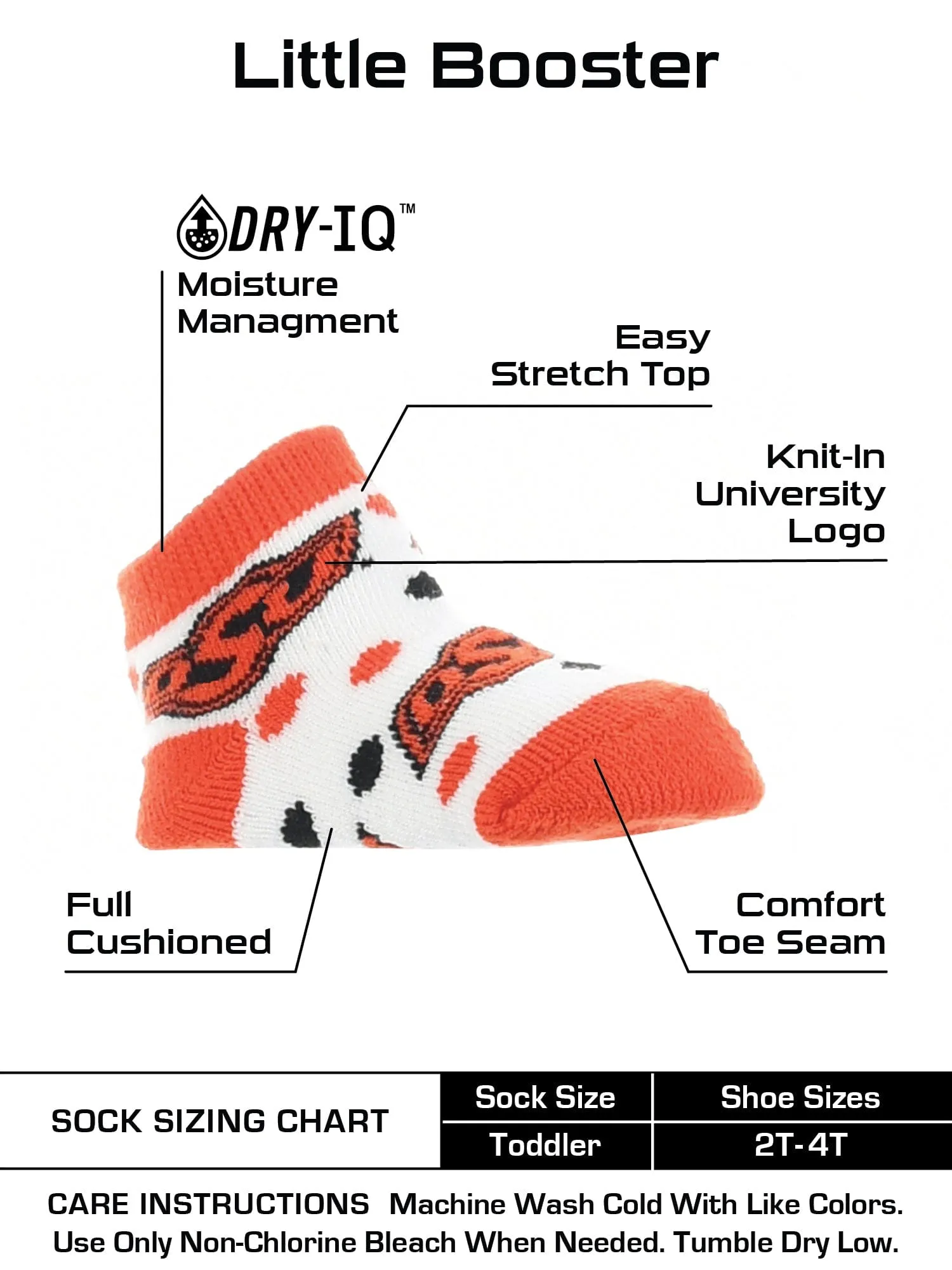 Oklahoma State Cowboys Toddler Socks Low Cut Little Fan