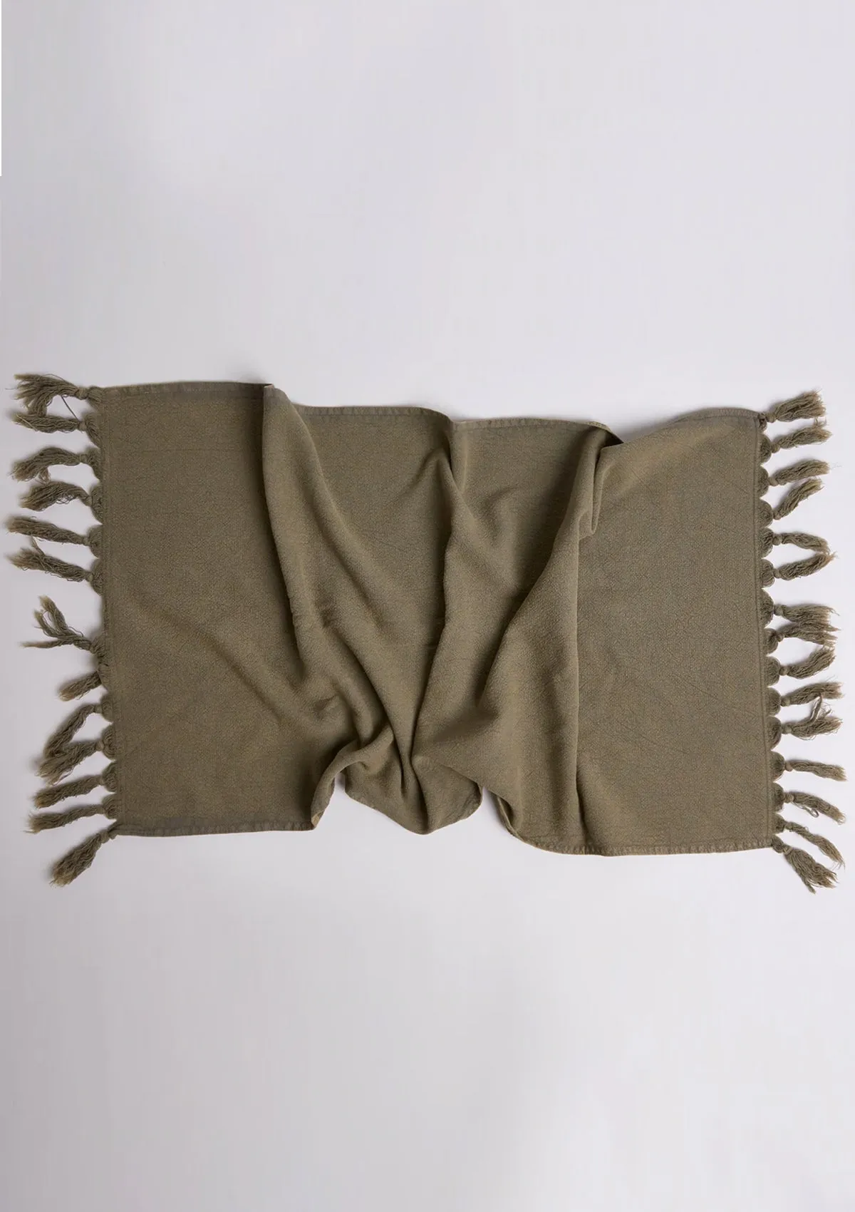 Olive Vintage Wash Hand Towel