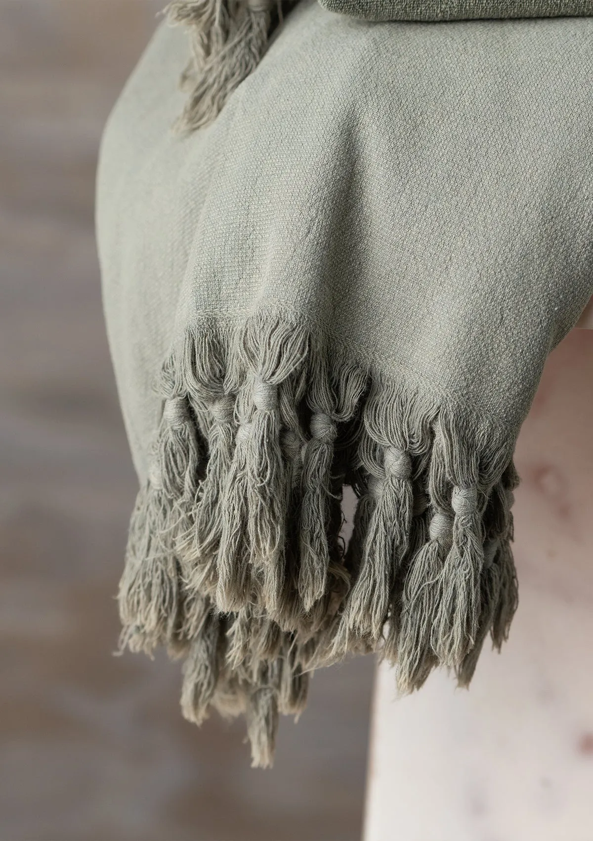 Olive Vintage Wash Hand Towel