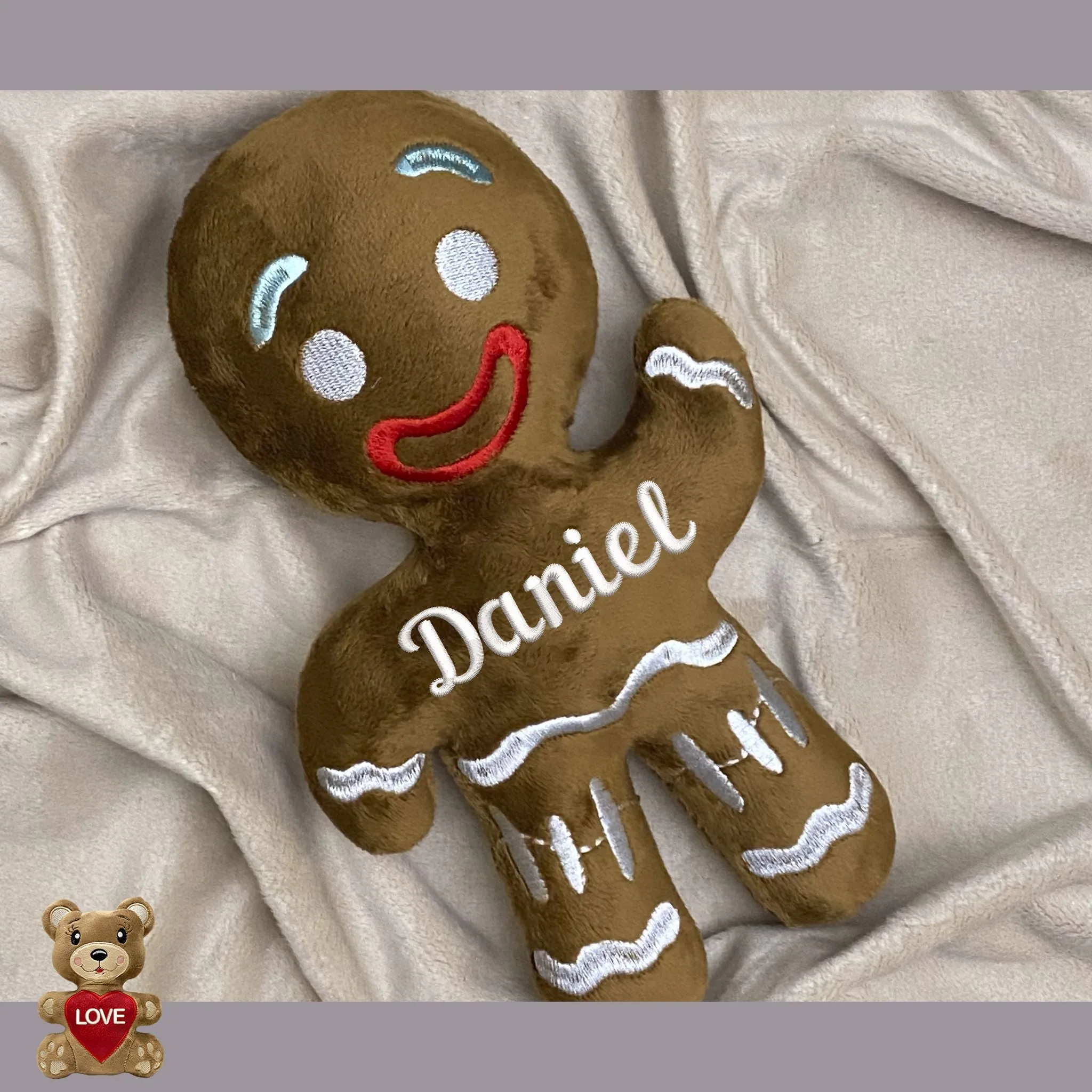 Personalised Gingerbread Stuffed toy - Custom Gifts For Children