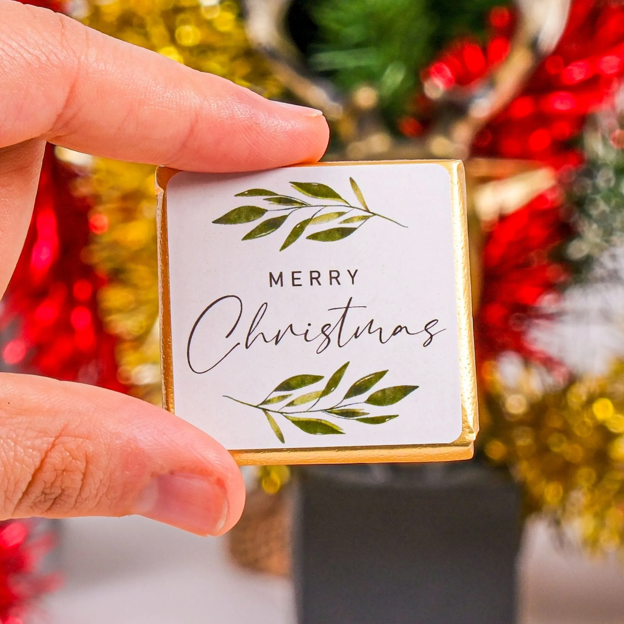 Personalized Christmas Gift, Chocolate Noel, New Year, Happy Holidays, Coworker, Merry Christmas Chocolate Favors, Handmade Gift, Custom Design