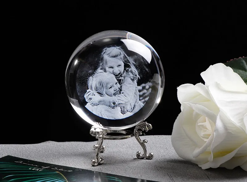 Personalized Glass Ball Photo Frame- Special Birthday Gift For Girlfriend