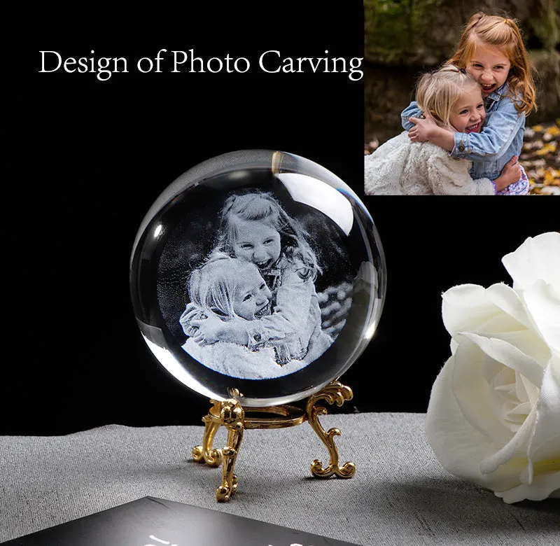 Personalized Glass Ball Photo Frame- Special Birthday Gift For Girlfriend
