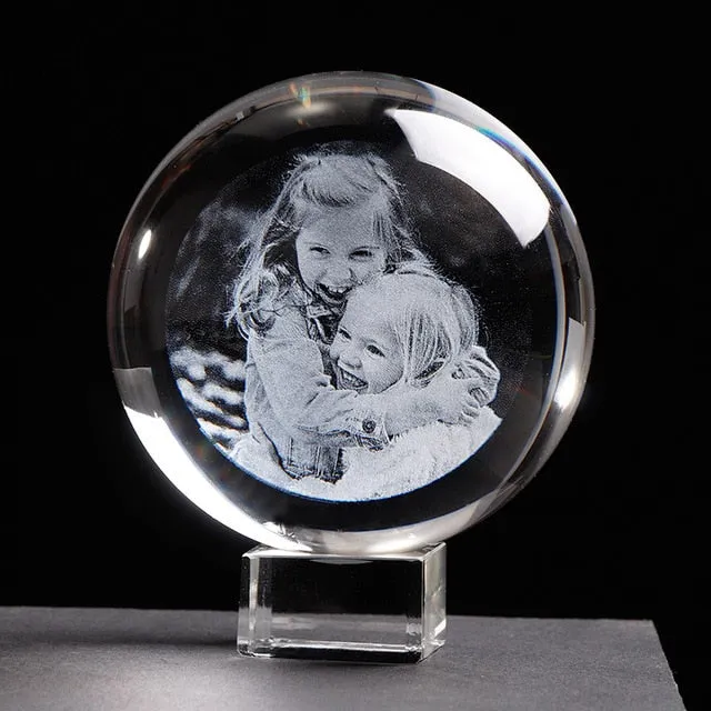 Personalized Glass Ball Photo Frame- Special Birthday Gift For Girlfriend
