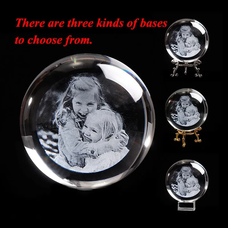 Personalized Glass Ball Photo Frame- Special Birthday Gift For Girlfriend