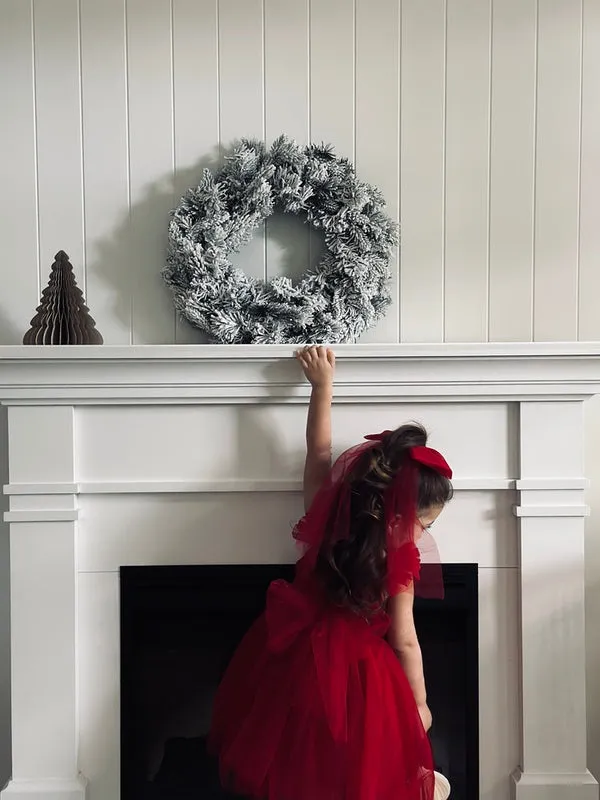 Poppy Red Tulle Bow