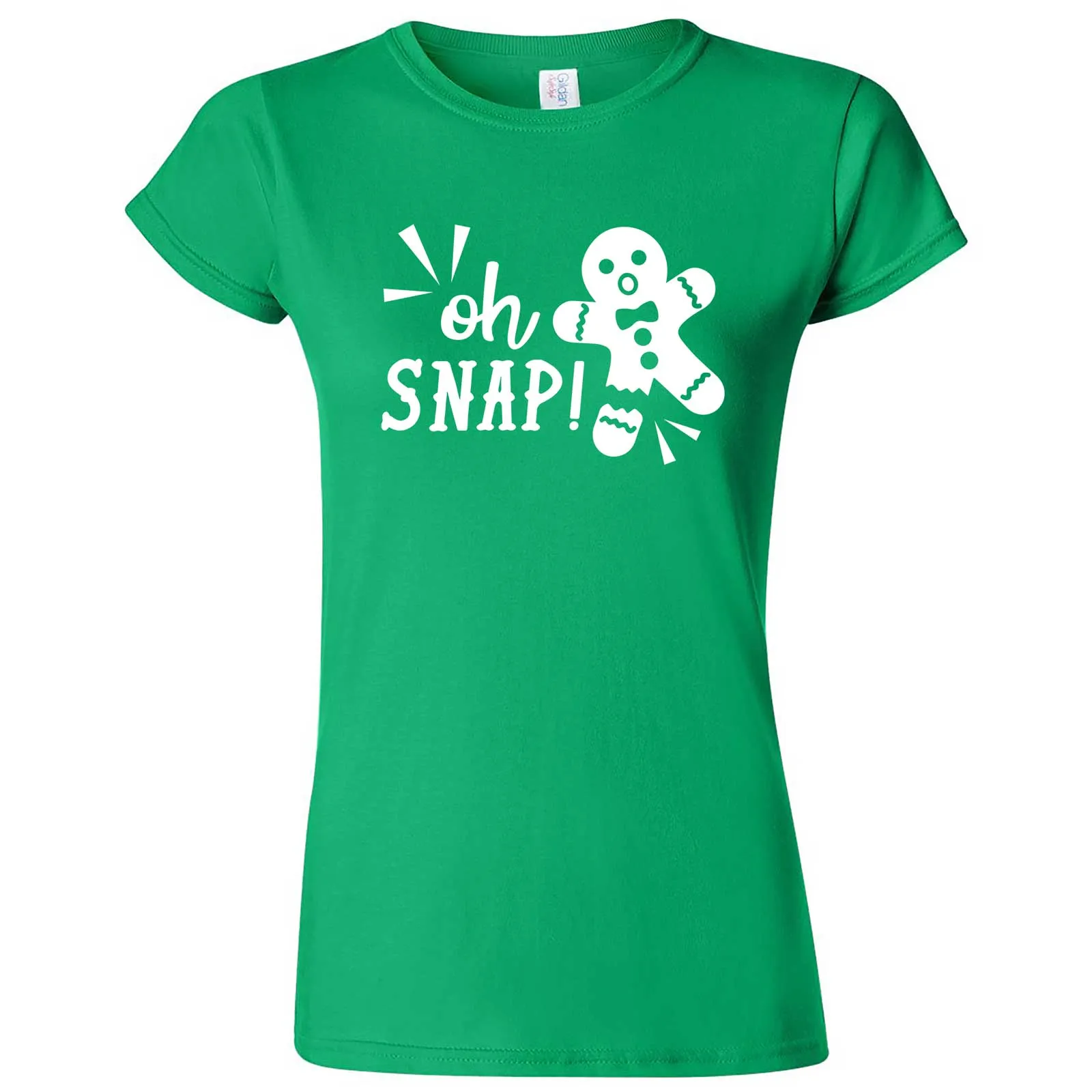 "Oh Snap Gingerbread Man" women's t-shirt