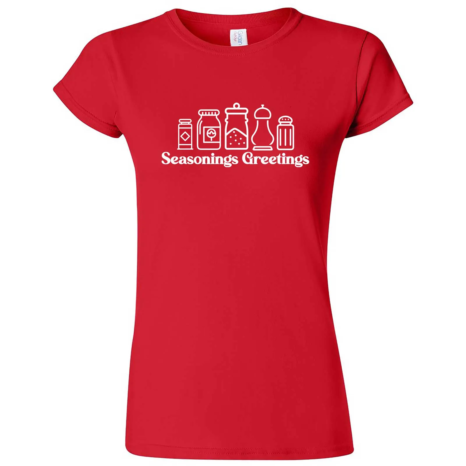 "Seasonings Greetings" women's t-shirt