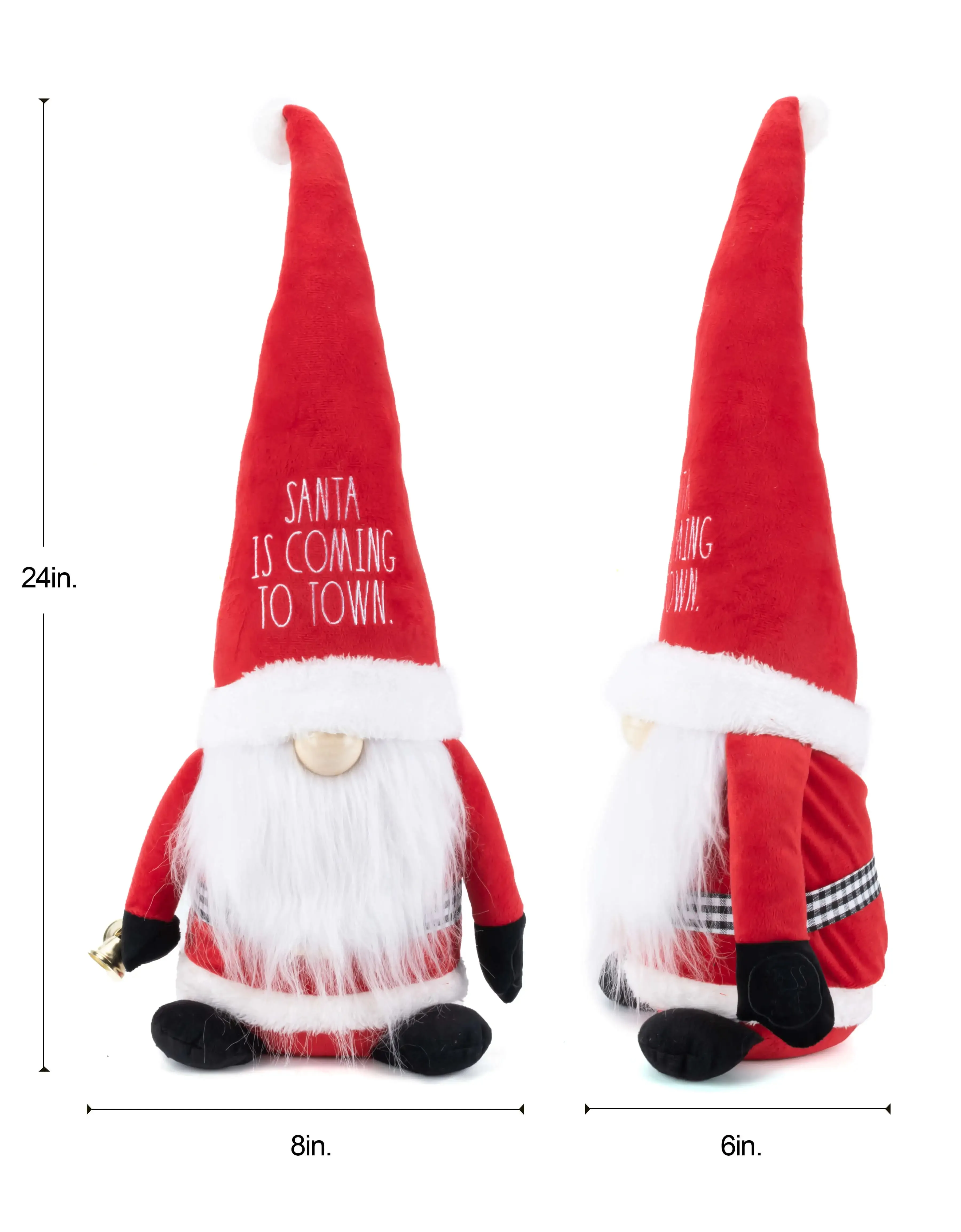 Rae Dunn “Santa is Coming to Town” Santa Gnome with Music
