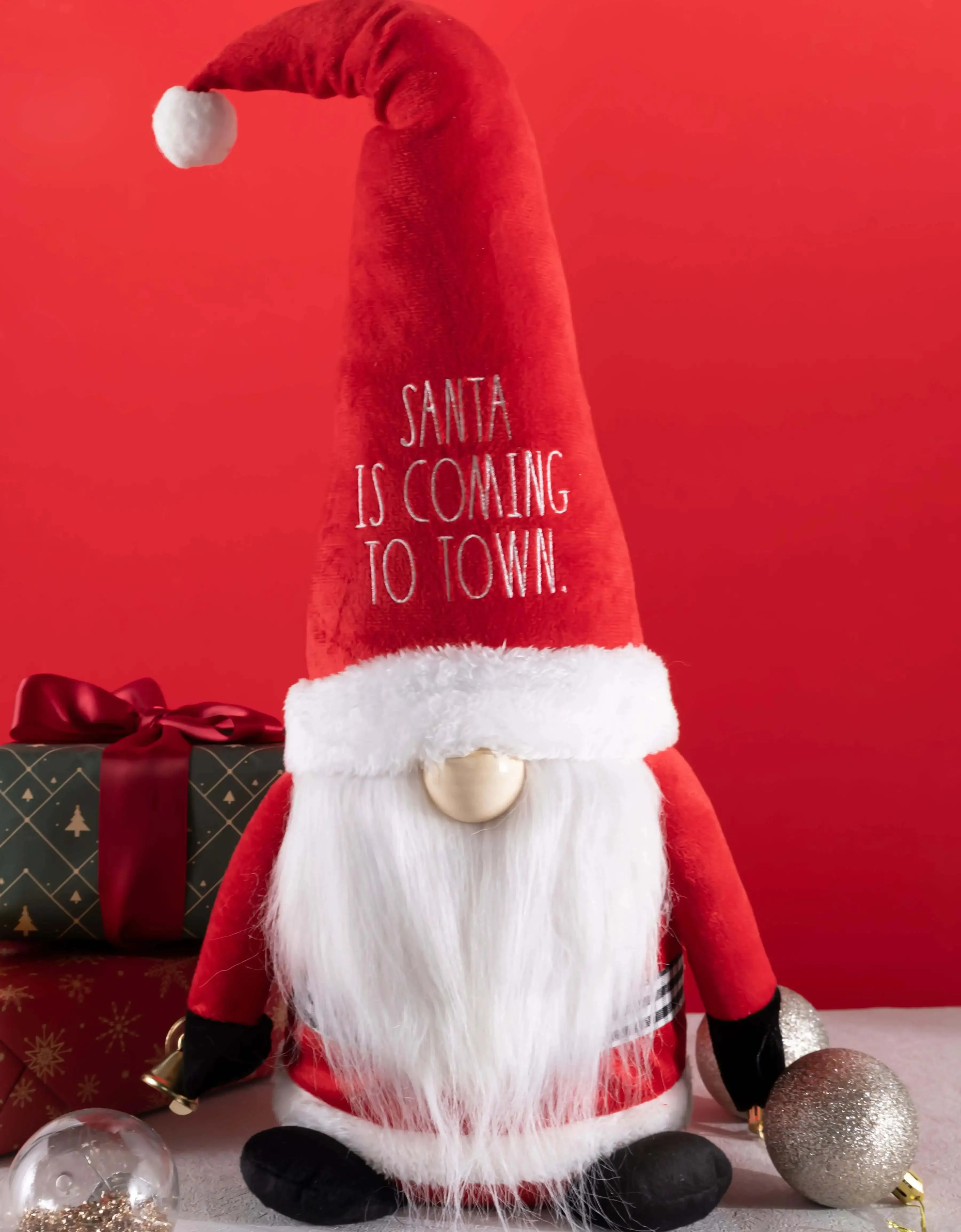 Rae Dunn “Santa is Coming to Town” Santa Gnome with Music