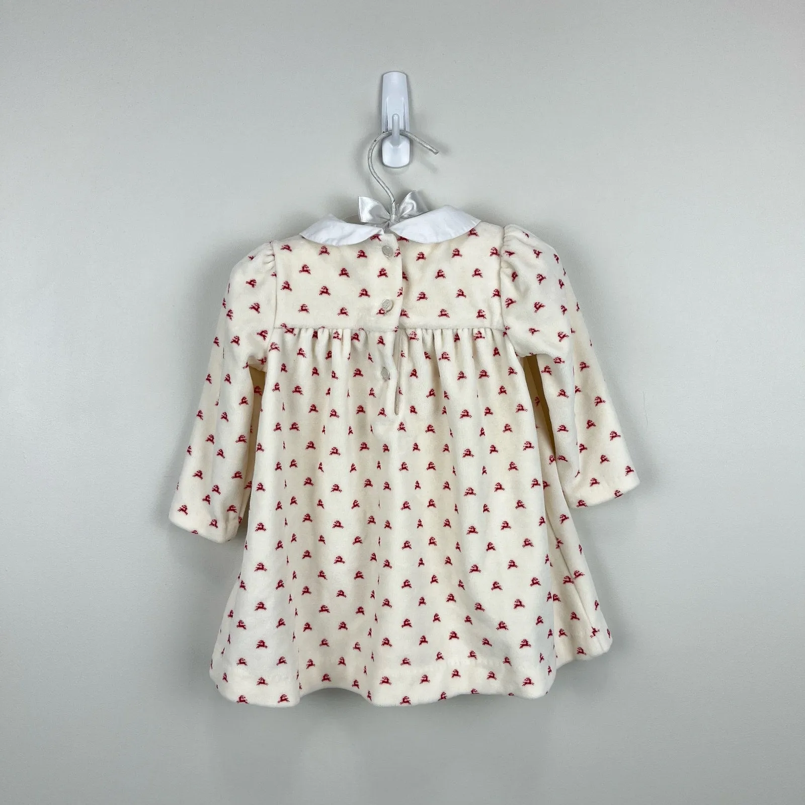 Ralph Lauren Reindeer Print Velour Dress 6 Months