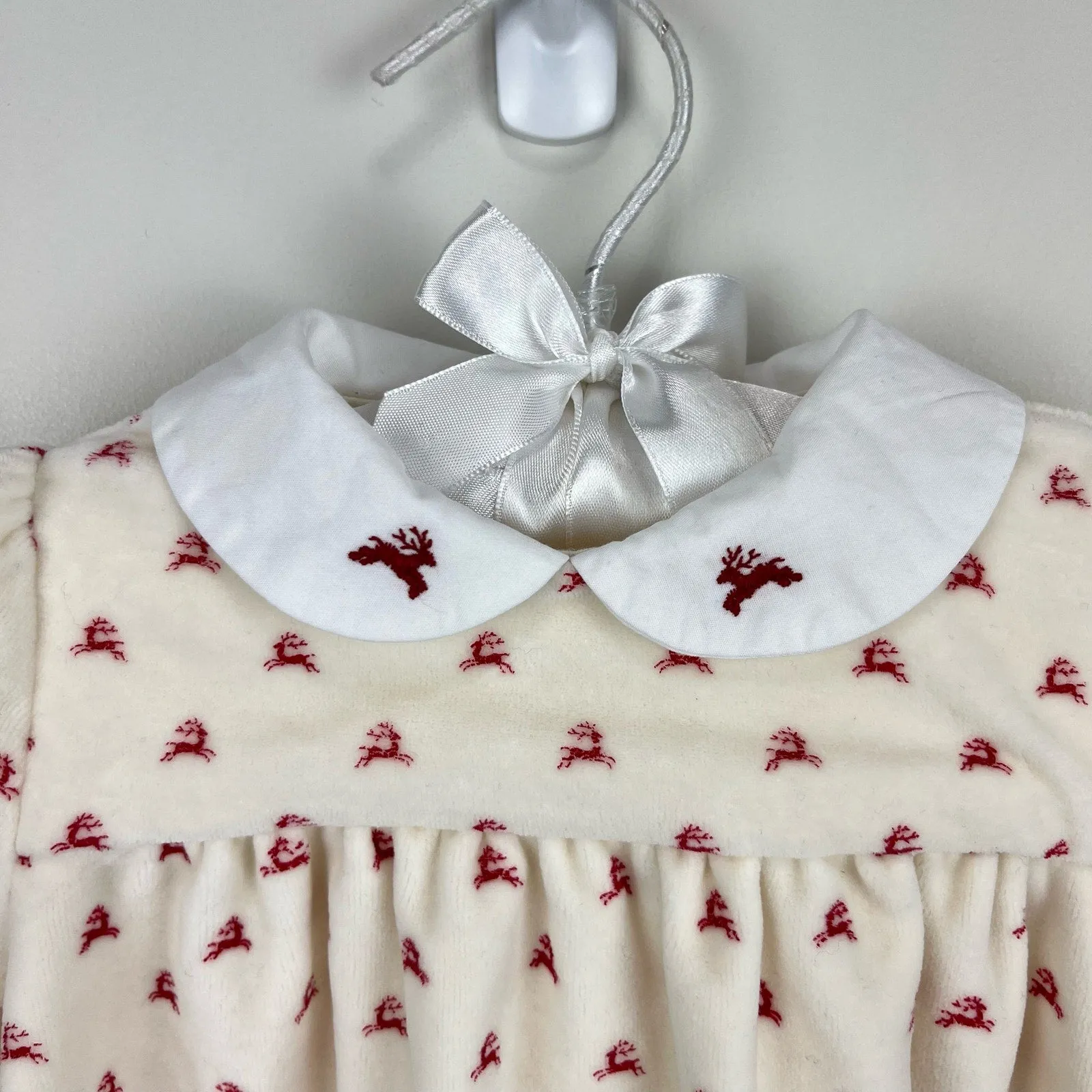 Ralph Lauren Reindeer Print Velour Dress 6 Months