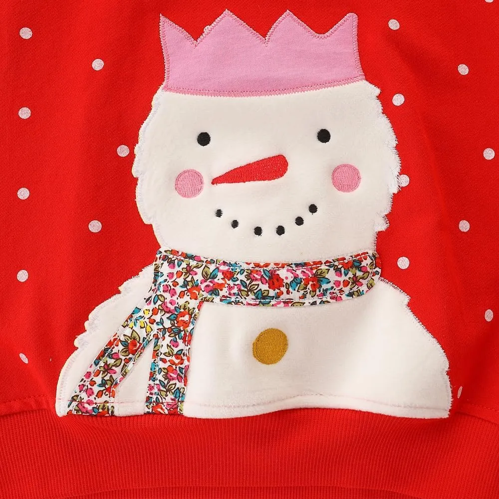 RETSUGO Toddler Boy Christmas Outfit Baby Boy Girl Winter Warm Holiday Fleece Pullover Xmas Crewneck Sweater 1-7 Years