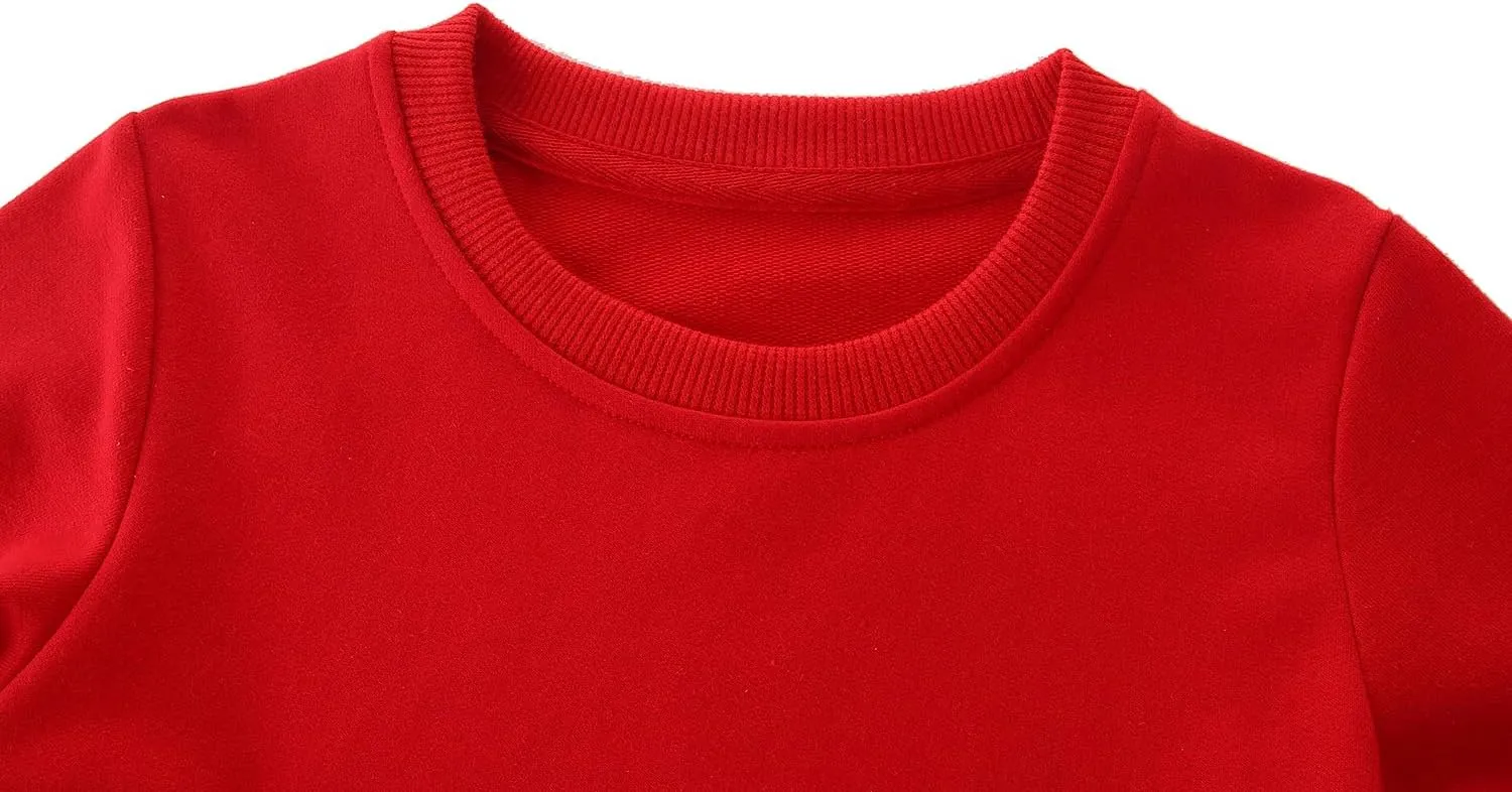 RETSUGO Toddler Boy Christmas Outfit Baby Boy Girl Winter Warm Holiday Fleece Pullover Xmas Crewneck Sweater 1-7 Years
