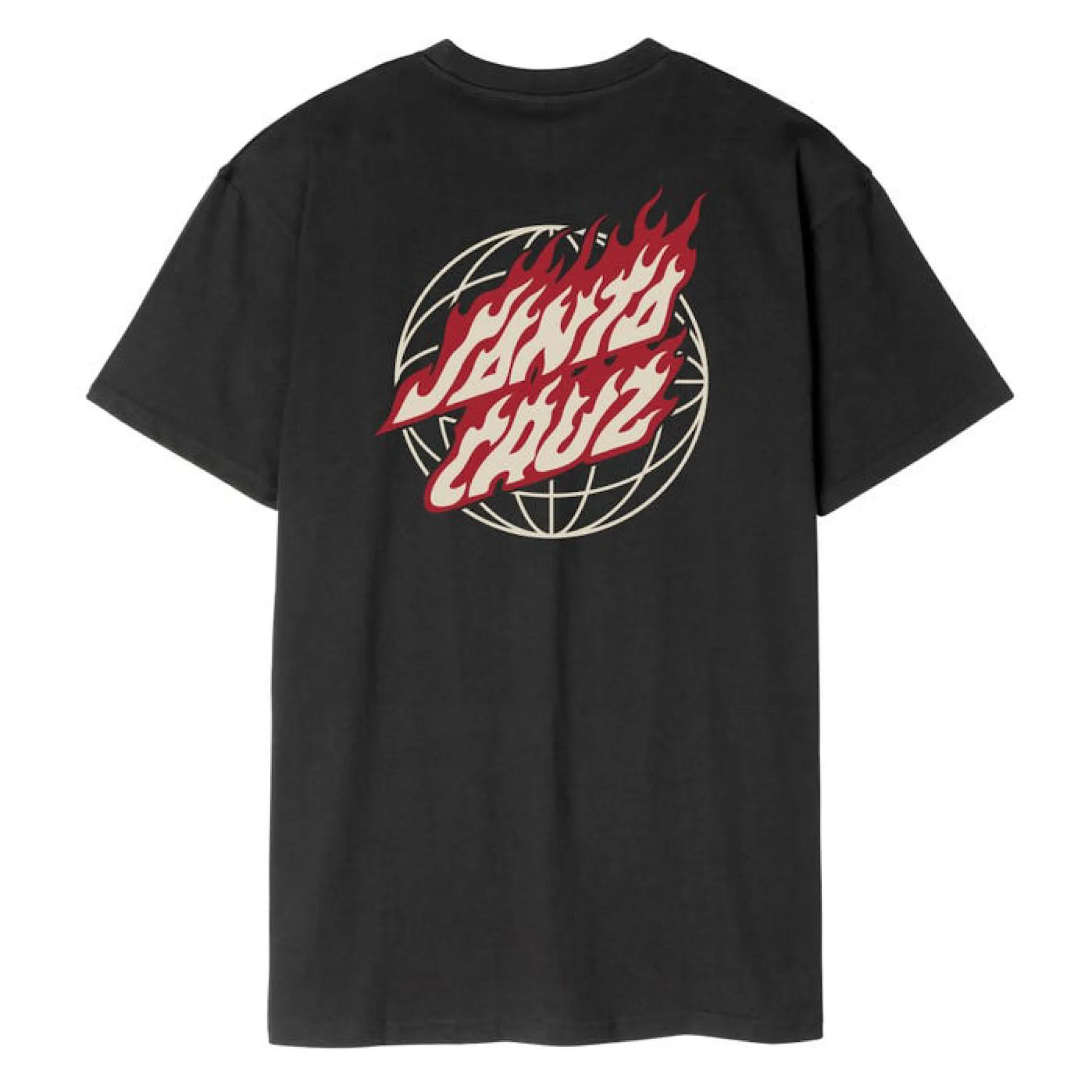 Santa Cruz - Global Flame Dot T-shirt - Black
