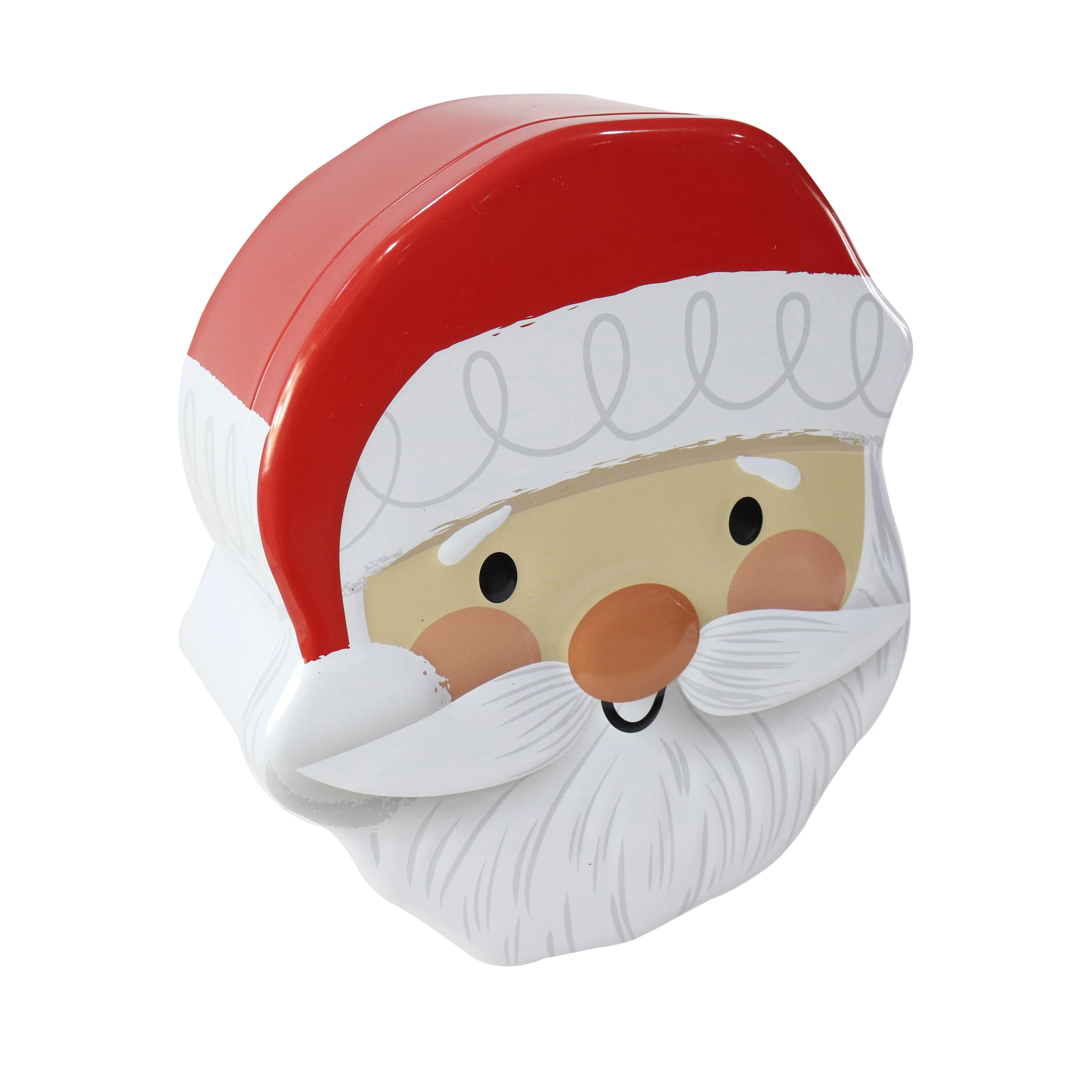 Santa Face Cookie Tin 2 Asst