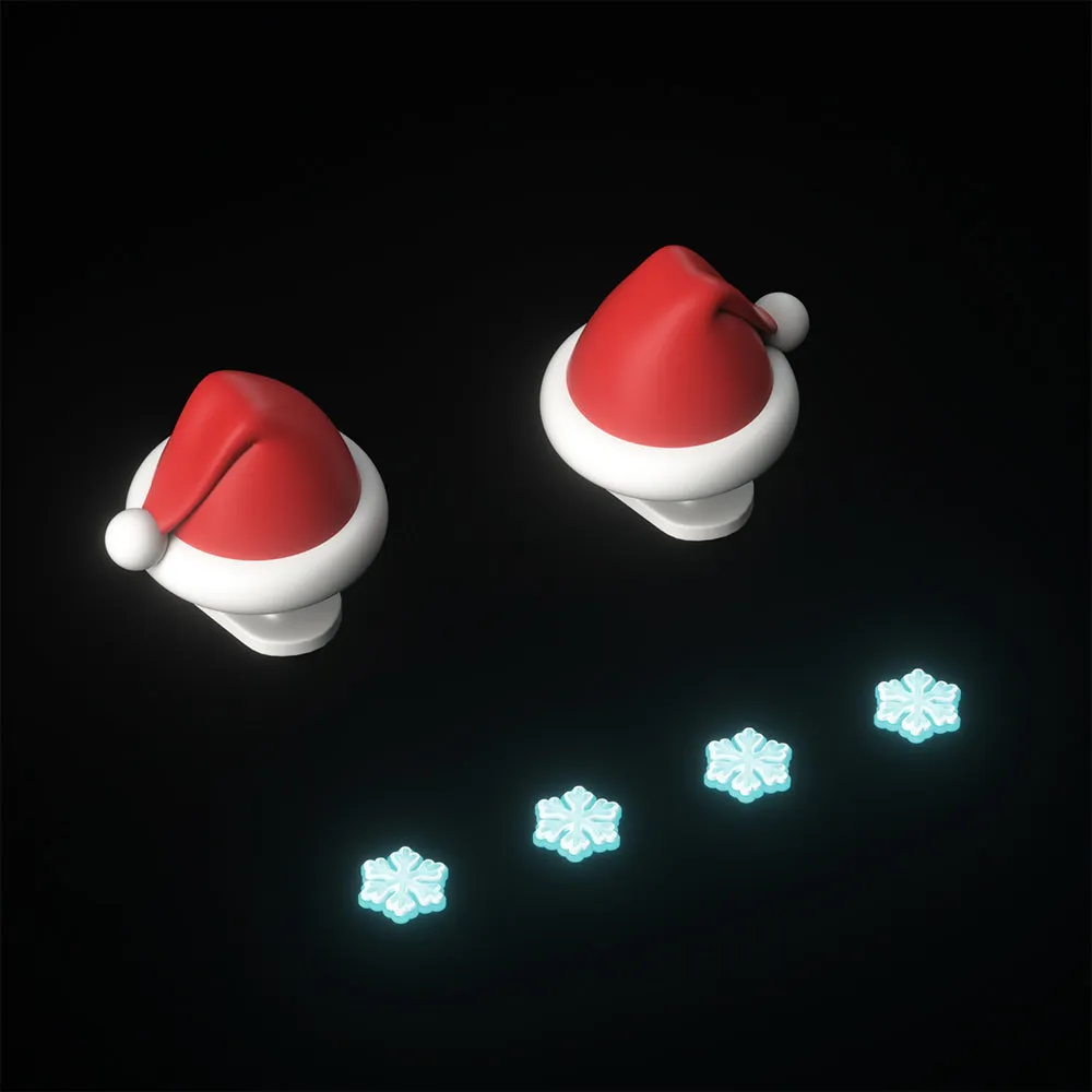 Santa Fins and Snowflake Eyes for Sharkicks Pro