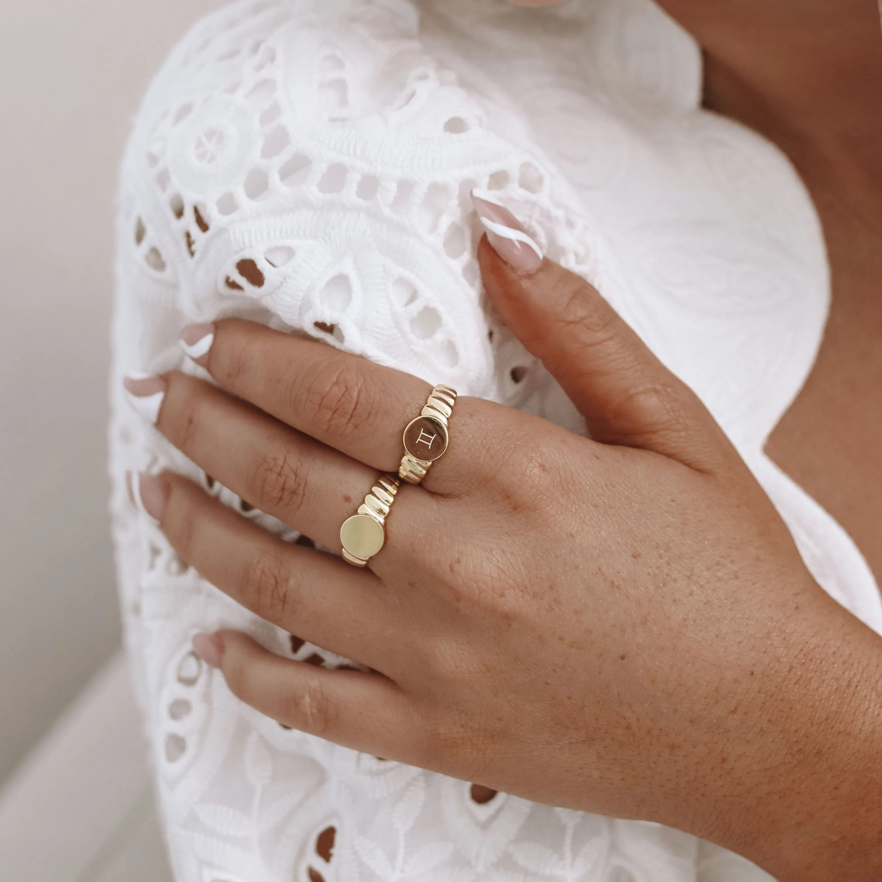 SECONDS Clarissa - Sterling Silver Monogram Ring