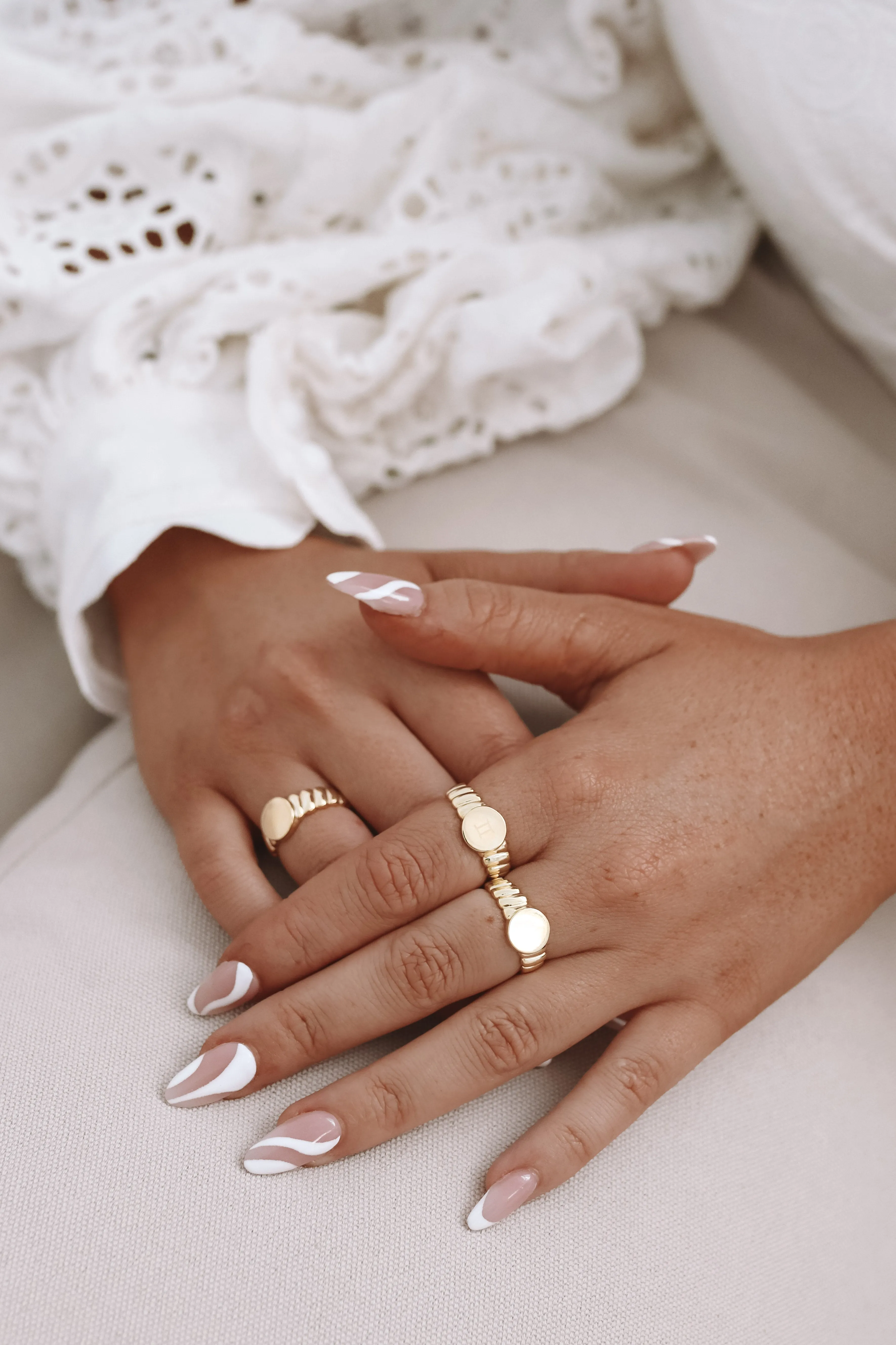 SECONDS Clarissa - Sterling Silver Monogram Ring