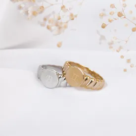 SECONDS Clarissa - Sterling Silver Monogram Ring