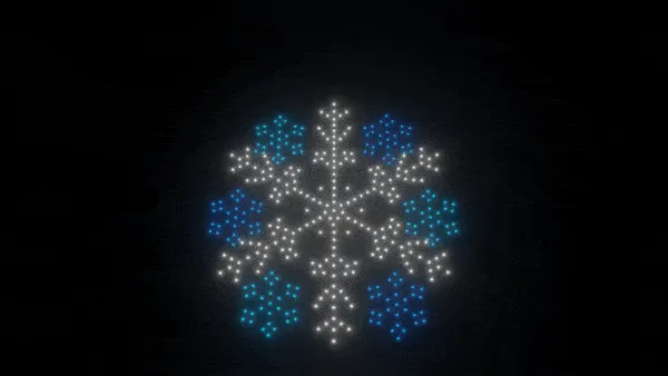 Snowflake animation - 400 drones