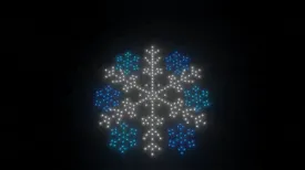 Snowflake animation - 400 drones