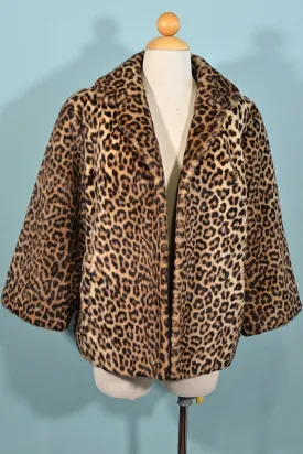 Sold - Rare Vintage 1960s Faux Leopard Print Jacket by Sportowne/Simba - Stylish & Unique