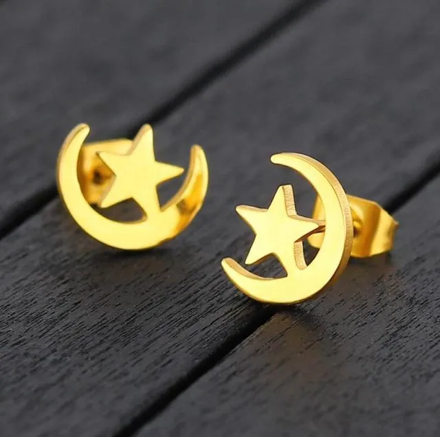 Star & Moon Pendant Necklace  Accessories