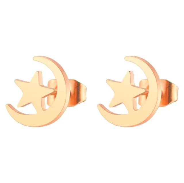 Star & Moon Pendant Necklace  Accessories