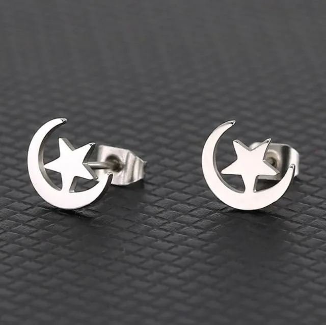 Star & Moon Pendant Necklace  Accessories
