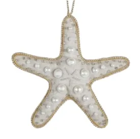 Starfish Linen Christmas Tree Decoration