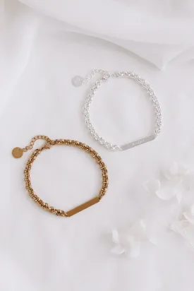 Tammy - Stainless Steel Monogram Bracelet