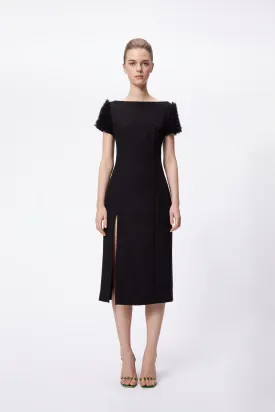 TULLE RAGLAN SLEEVE DRESS