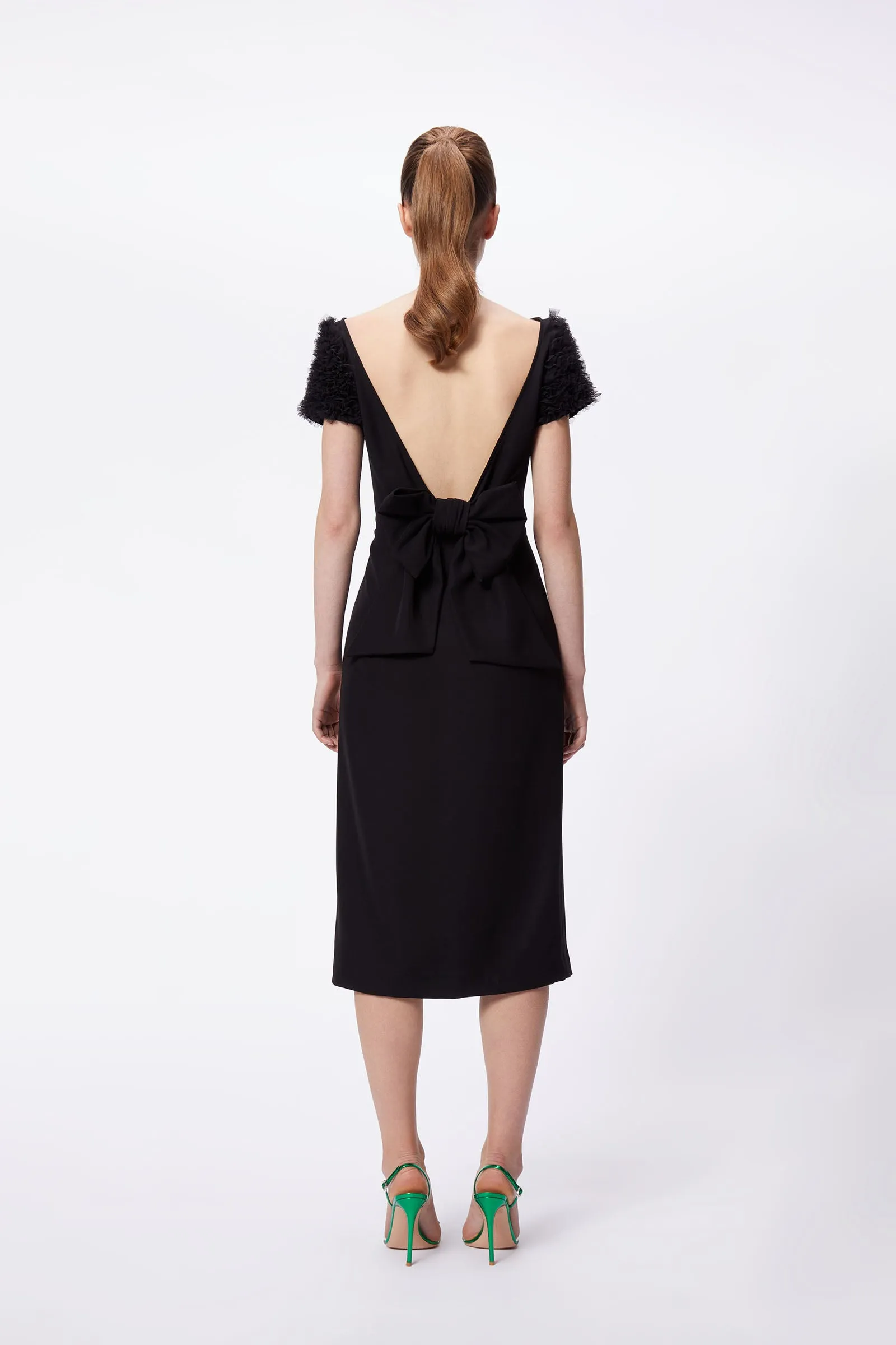 TULLE RAGLAN SLEEVE DRESS