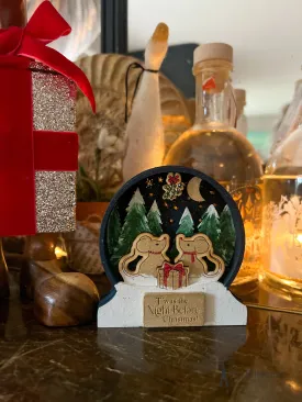 Twas the night before Christmas snow globe Duc~kit.