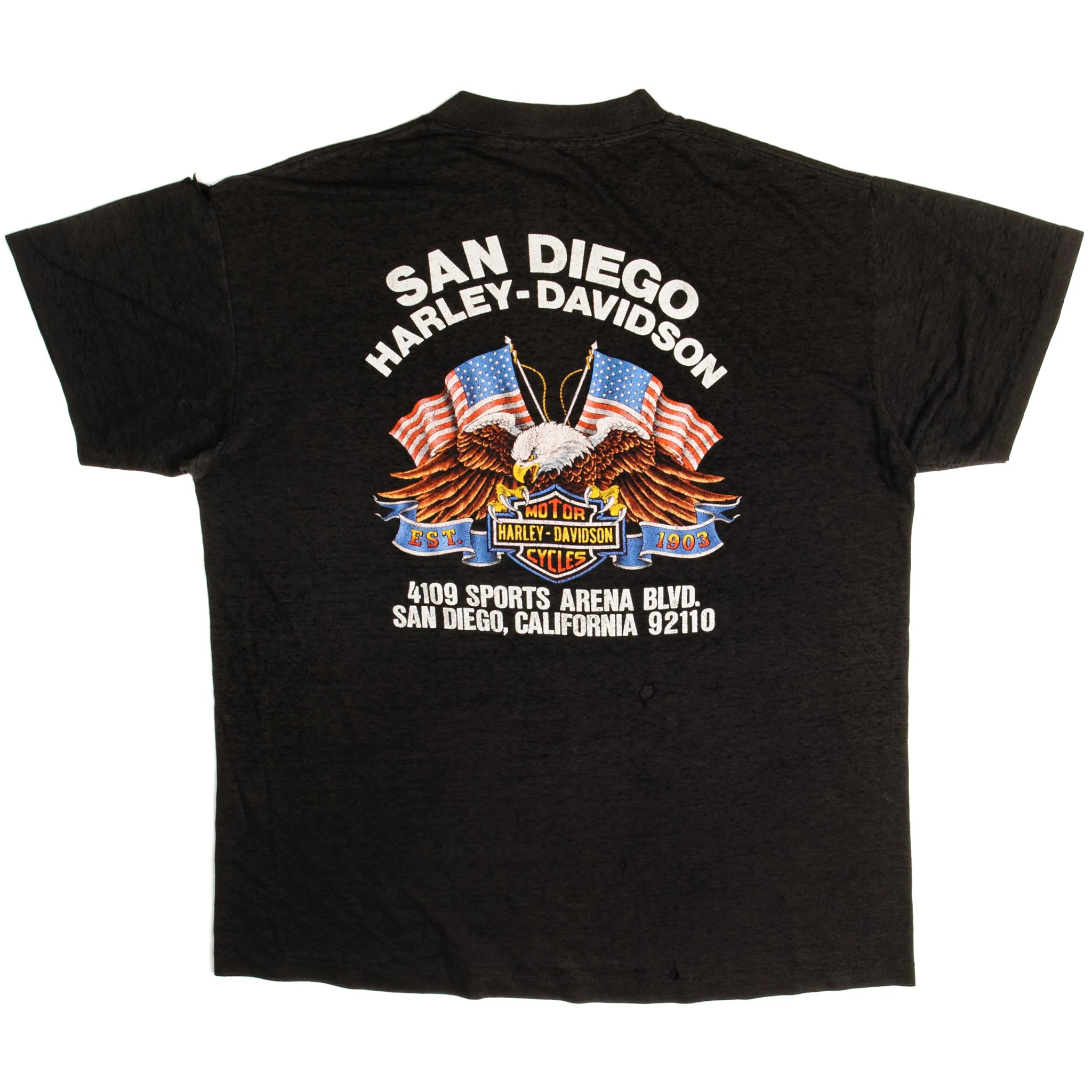 VINTAGE 3D EMBLEM HARLEY DAVIDSON TEE SHIRT 1988 SIZE XL MADE IN USA