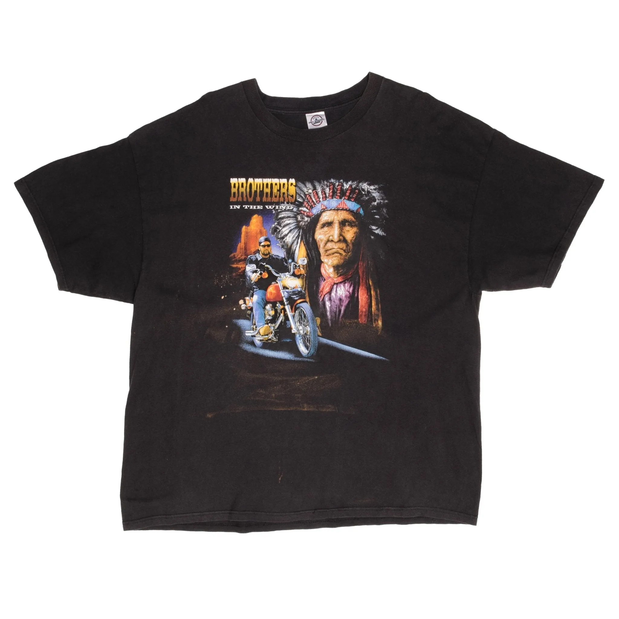 VINTAGE AMERICAN INDIAN BIKER TEE SHIRT 1990S SIZE 2XL