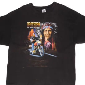 VINTAGE AMERICAN INDIAN BIKER TEE SHIRT 1990S SIZE 2XL